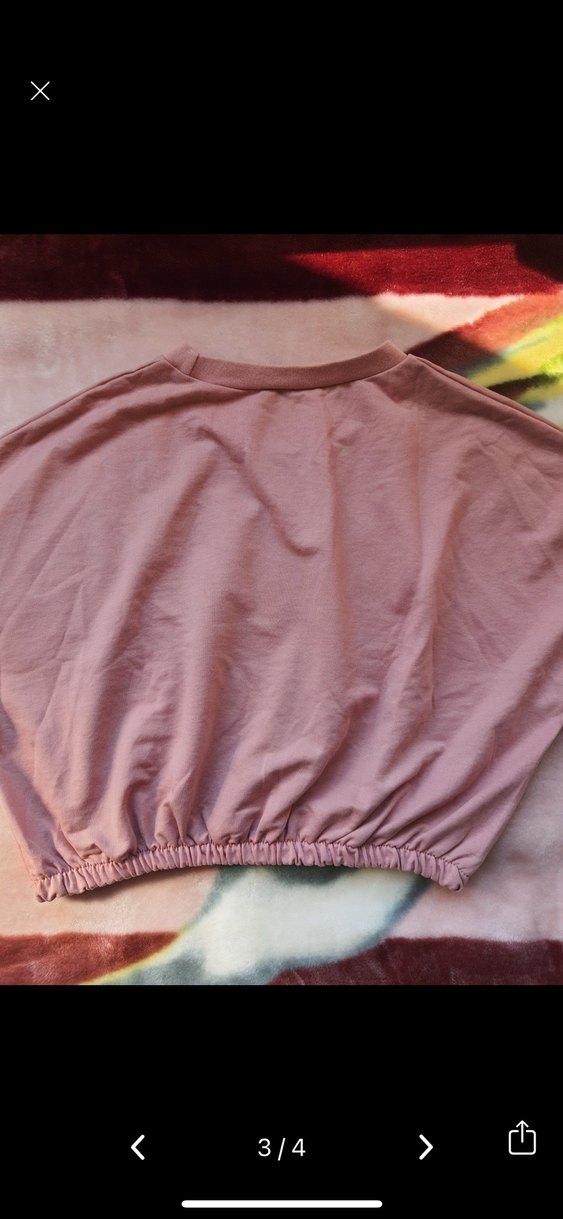 Pembe Rahat Kesim Kadın Sweatshirt - Görsel 3