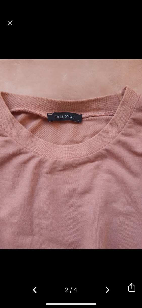 Pembe Rahat Kesim Kadın Sweatshirt - Görsel 2