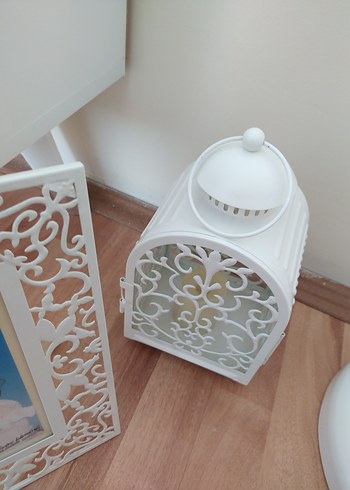 Ikea Beyaz Dekoratif Çerçeve ve fener