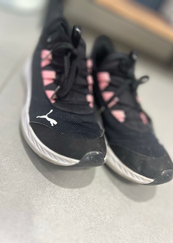 Puma Puma Kadın Siyah-Pembe Elastik Spor Ayakkabı