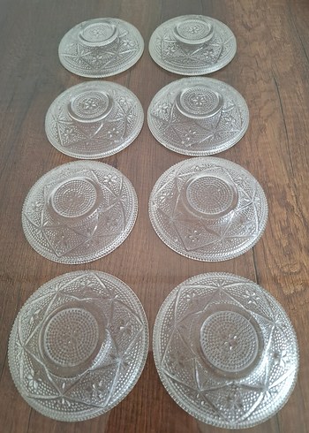 Nakışlı Cam Çay Tabak Altlıkları - Görsel 2