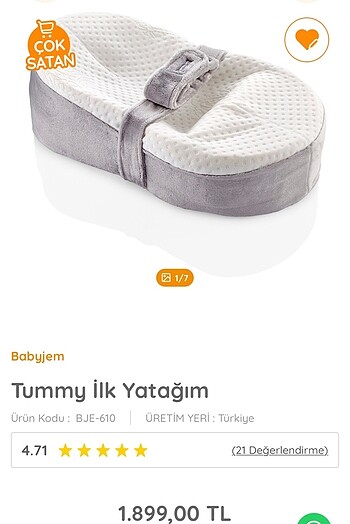 Baby jem Tummy İlk Yatağım