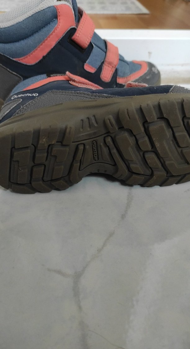 decathlonKız Çocuk Pembe Gri Cırtcırtlı Bot - Görsel 4