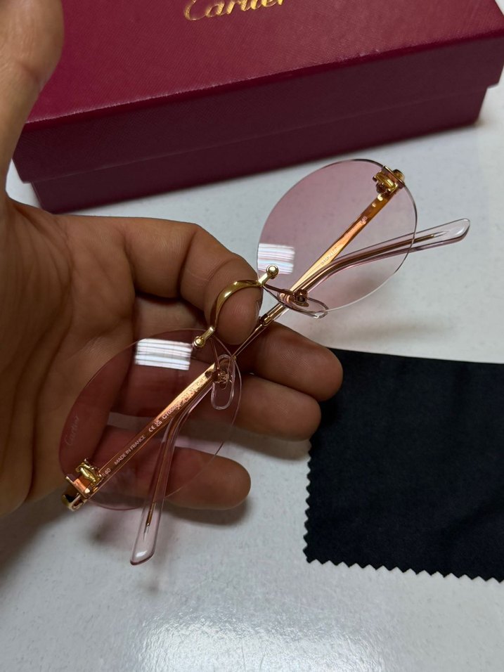 Cartier Pembe Güneş Gözlüğü — görsel 3/4