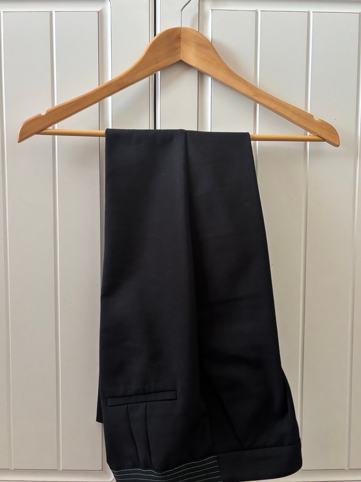 Kadin siyah kumaş pantolon - Görsel 2