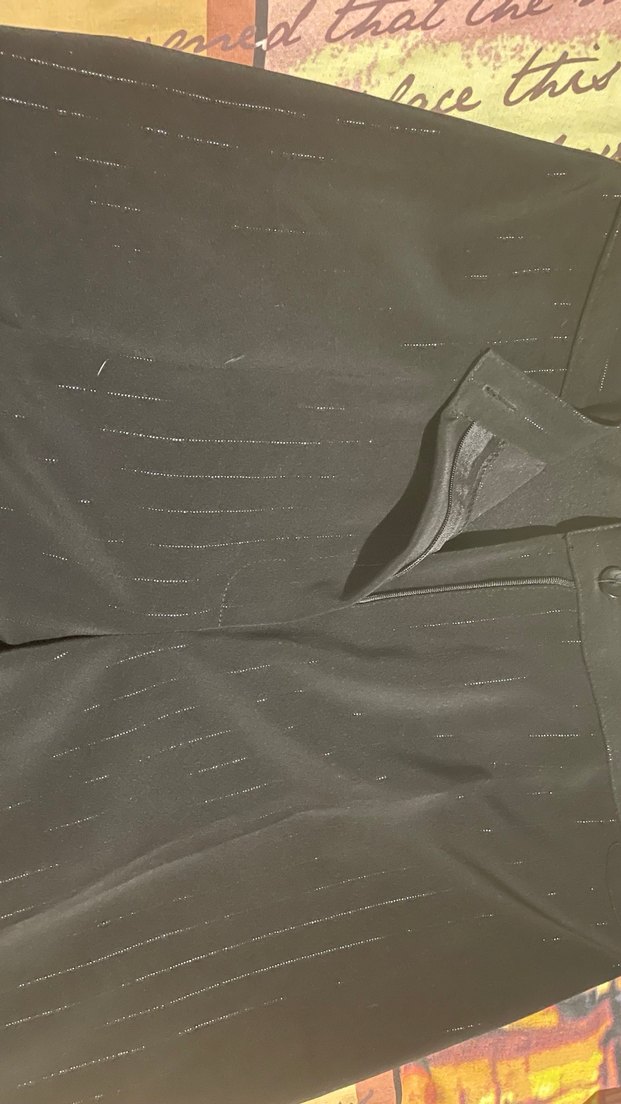 Eray Siyah Parlak Baskılı Kadın Palazzo Pantolon - Görsel 3