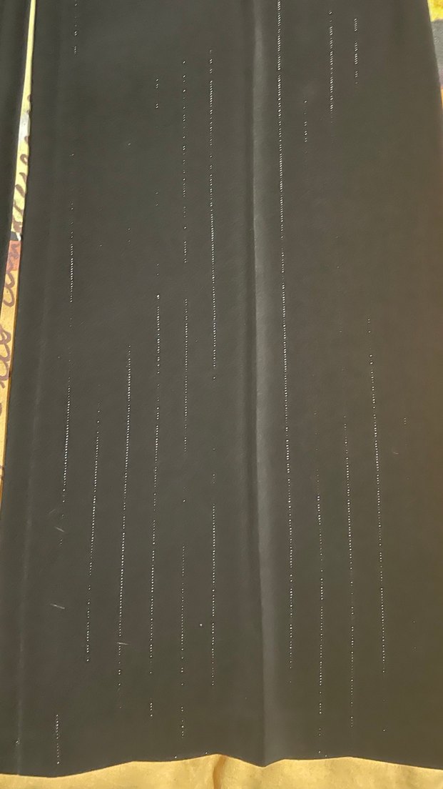 Eray Siyah Parlak Baskılı Kadın Palazzo Pantolon - Görsel 5