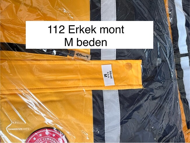 112 erkek mont sıfır