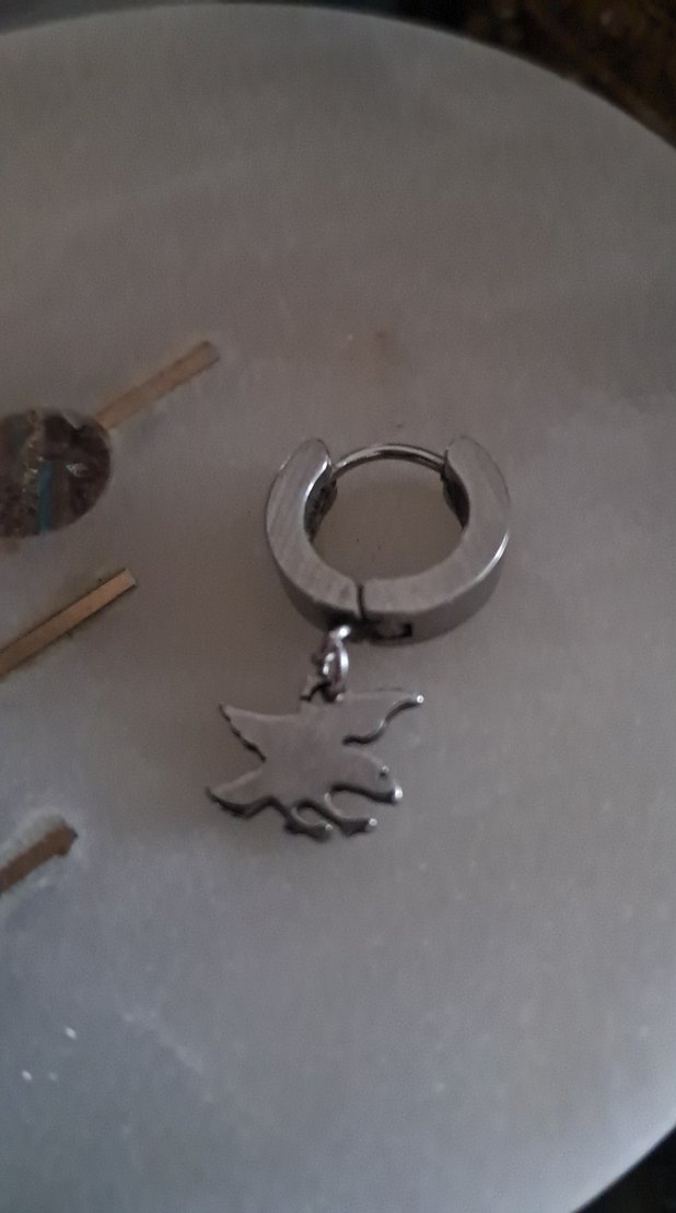 çelik erkek küpe - Görsel 4