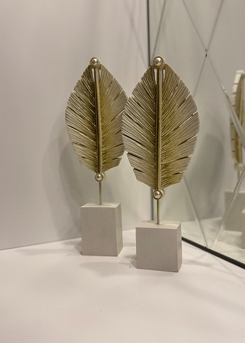 Parlak Altın Renkli Yaprak Figürin - Görsel 4