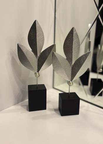 Gri Yaprak Figürleri Siyah Kaideli - Görsel 2