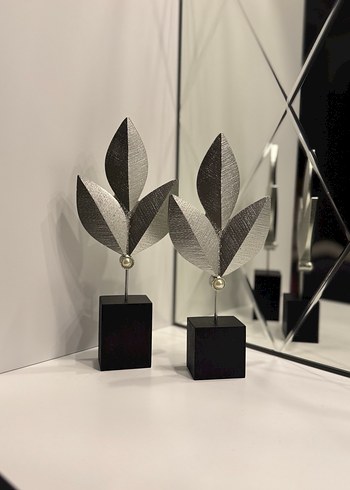 Gri Yaprak Figürleri Siyah Kaideli - Görsel 4