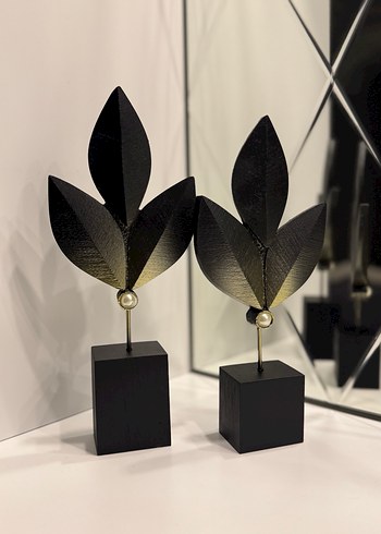 Siyah Yaprak Figürin Seti - Görsel 2