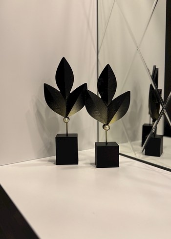 Siyah Yaprak Figürin Seti - Görsel 3