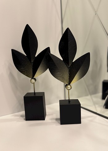 Siyah Yaprak Figürin Seti - Görsel 4