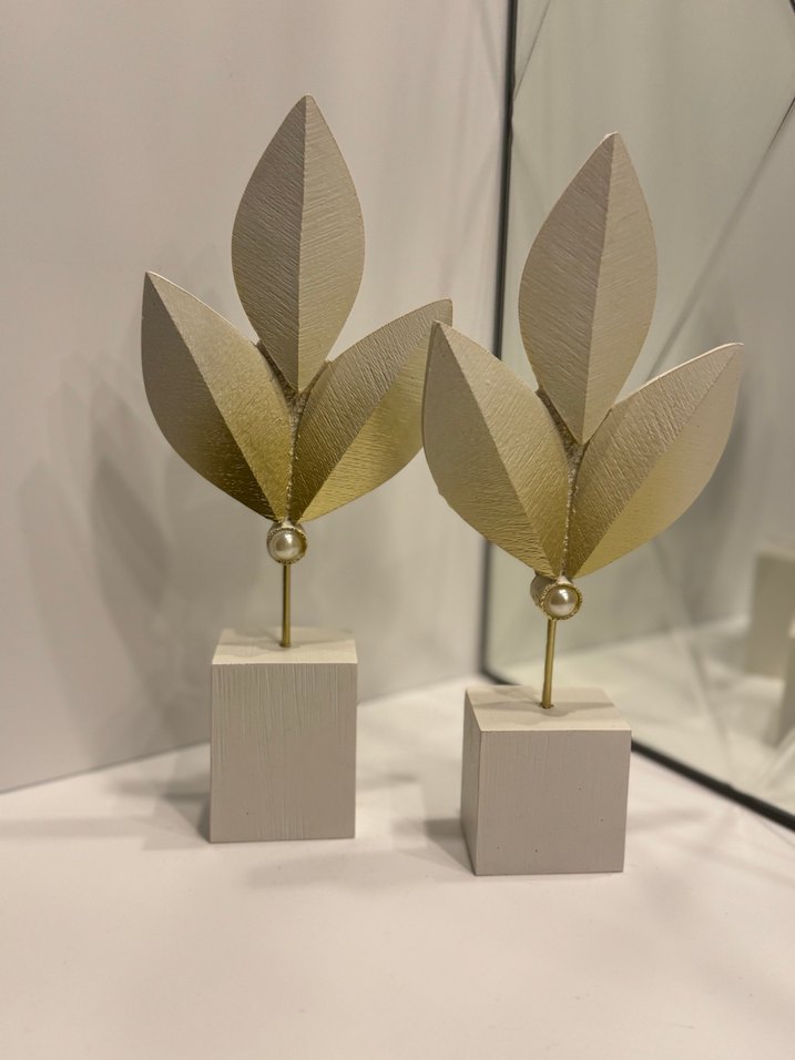 Altın Renkli Dekoratif Yaprak Figürleri - Görsel 2