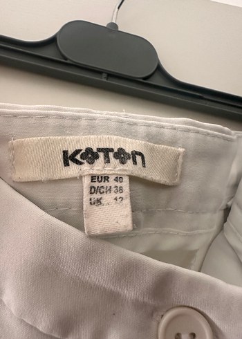 38 Beden Beyaz Kumaş Kadın Pantolon