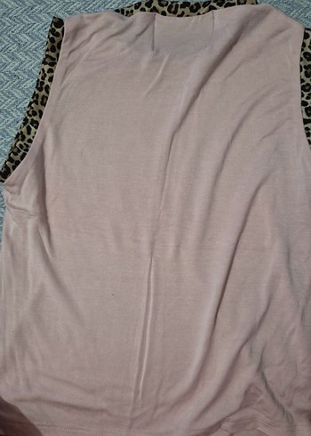 Pembe Baskılı Kolsuz Tişört - Görsel 2