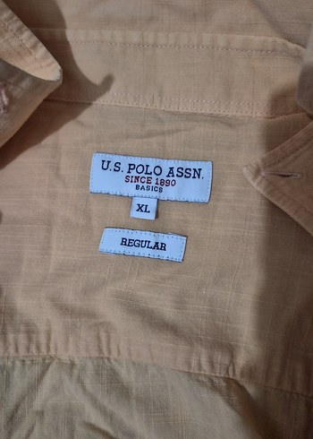 turunç Keten Düğmeli Erkek Gömlek - Görsel 2