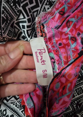 Renkli Pembe Bohem Kadın kimono - Görsel 3