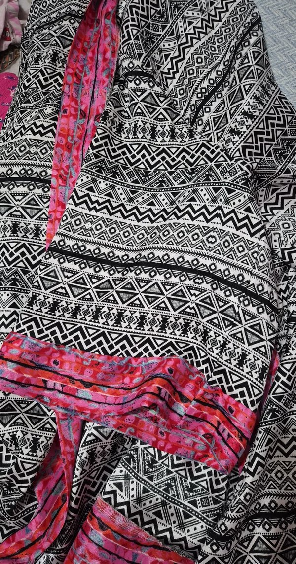 Renkli Pembe Bohem Kadın kimono - Görsel 2