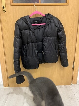 Bershka şişme siyah mont