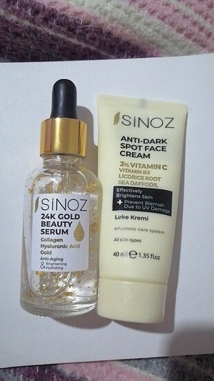 Sinoz leke kremi ve serum