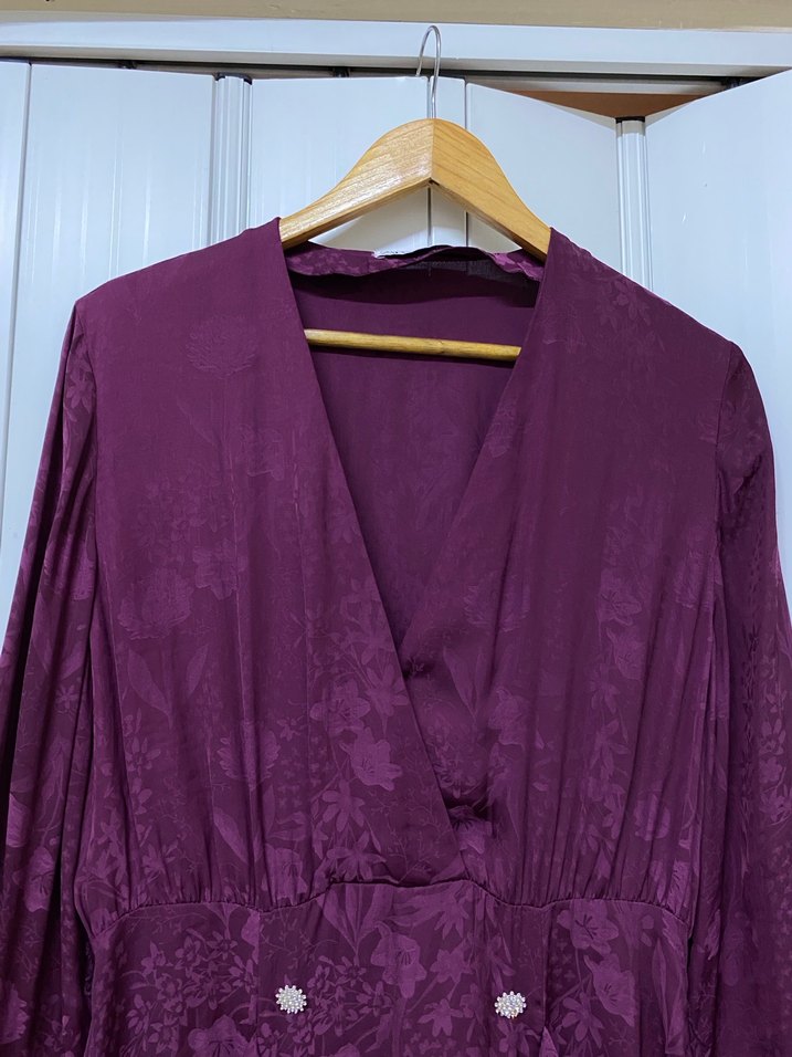 Mor Bohem Midi Kadın Elbise - Görsel 3