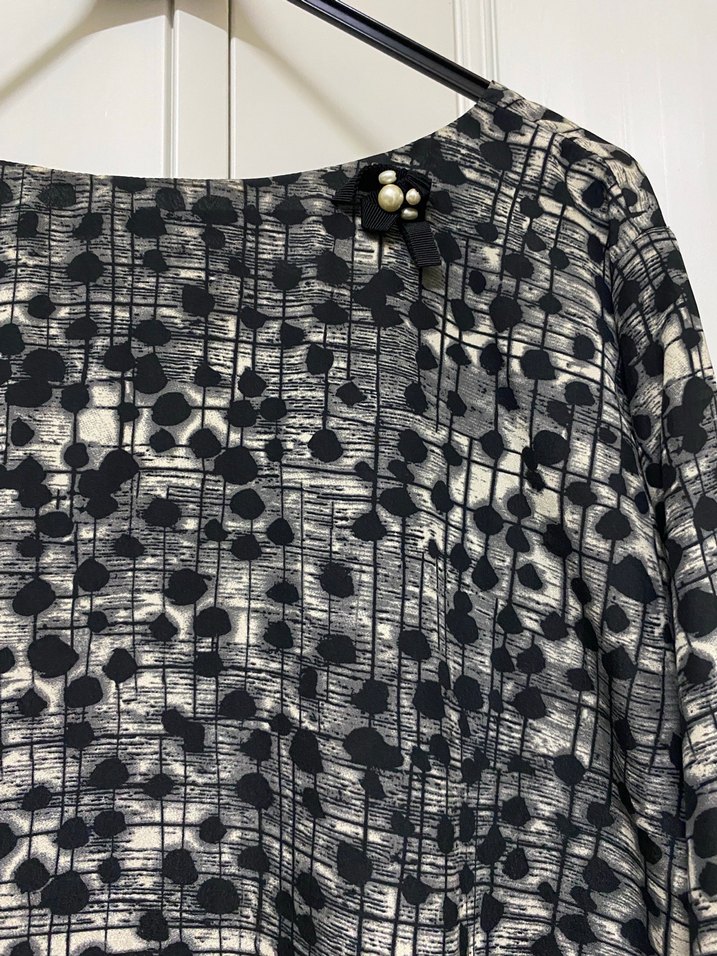 Gri Desenli Midi Elbise - Görsel 4