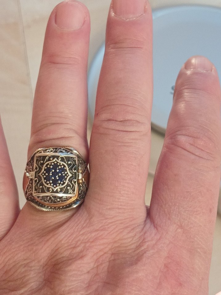 Erkek gümüş Yüzük - Görsel 2