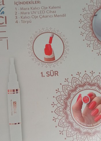 MaRa Tek Adımda Kalıcı Oje Seti Beyaz - Görsel 5