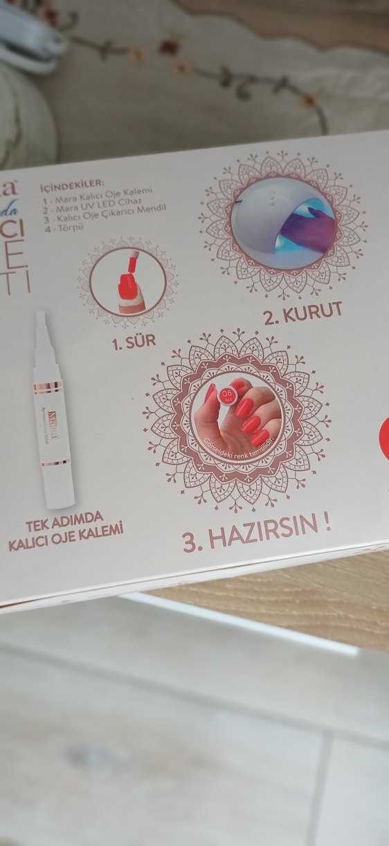 MaRa Tek Adımda Kalıcı Oje Seti Beyaz - Görsel 2