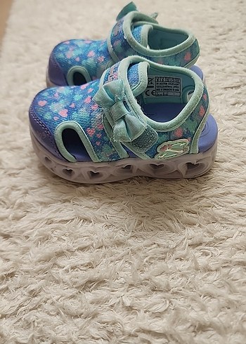 Kız Çocuk Mavi Velcro Bağcıklı Sneakers - Görsel 4