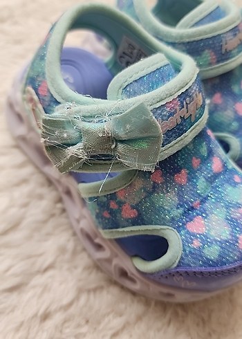 Kız Çocuk Mavi Velcro Bağcıklı Sneakers - Görsel 7