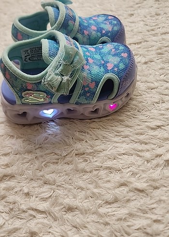 Kız Çocuk Mavi Velcro Bağcıklı Sneakers - Görsel 2