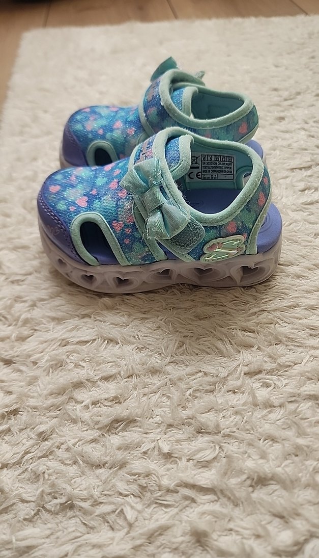 Kız Çocuk Mavi Velcro Bağcıklı Sneakers - Görsel 4