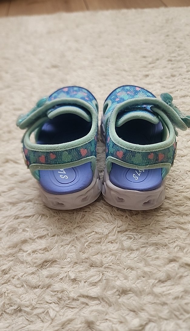 Kız Çocuk Mavi Velcro Bağcıklı Sneakers - Görsel 3