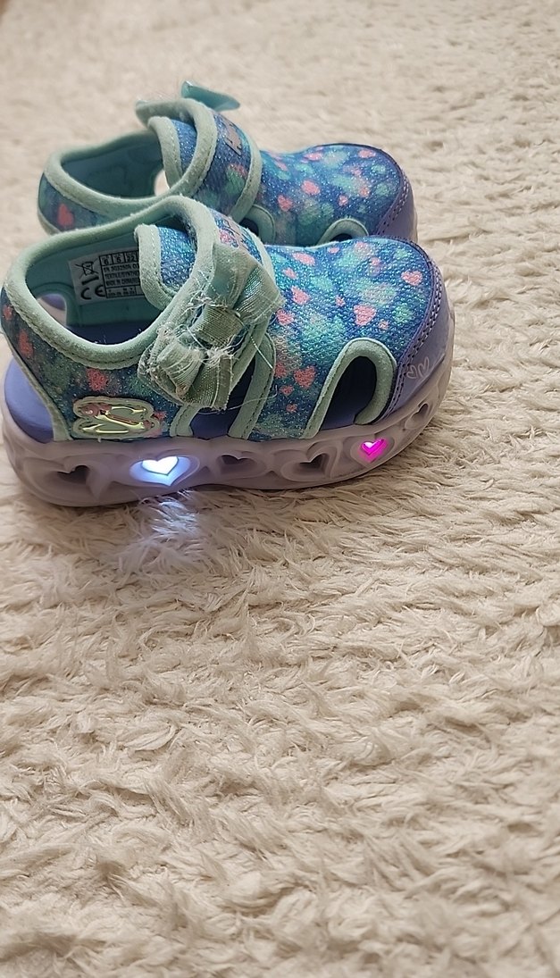 Kız Çocuk Mavi Velcro Bağcıklı Sneakers - Görsel 2