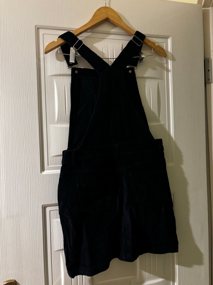 Siyah Kot Askılı Tulum - Görsel 2