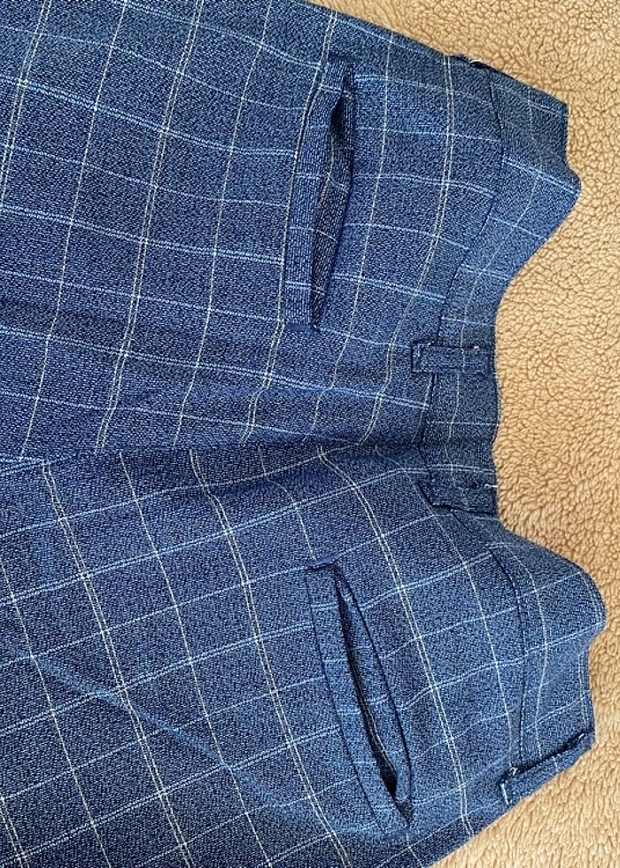 Az giyilmiş kumaş pantolon - Görsel 3