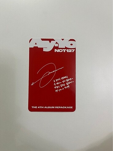  NCT 127 Jungwoo Ay-Yo Album Digipack Versiyon Pc