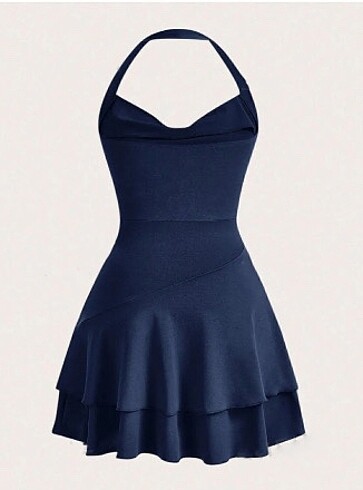 Sheinside Lacivert Elbise
