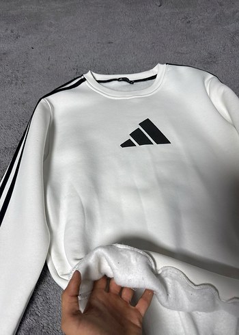 Erkek Beyaz Uzun Kollu Sweatshirt - Görsel 2