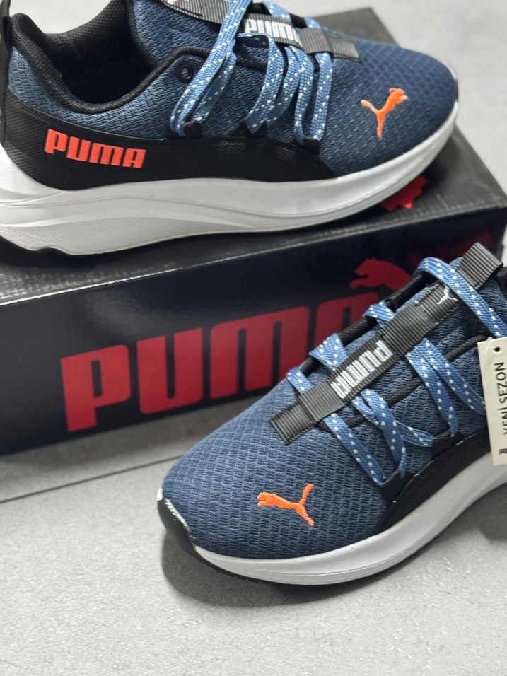 Puma Erkek Mavi Elastik Bağcıklı Spor Ayakkabı - Görsel 2