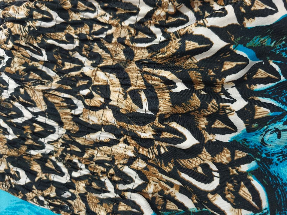 Renkli Piliseli Turkuaz Bohem plaj elbisesi - Görsel 3