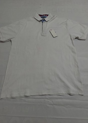 Erkek Beyaz Kısa Kollu Polo Tişört - Görsel 2