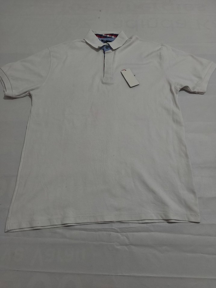 Erkek Beyaz Kısa Kollu Polo Tişört - Görsel 2