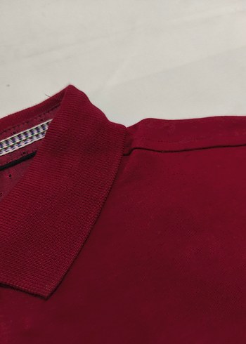 Bordo Kısa Kollu Erkek Polo Tişört - Görsel 2