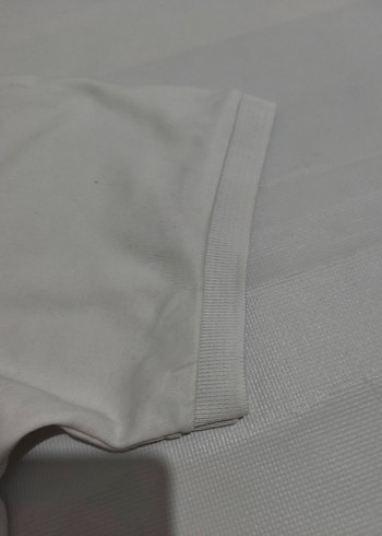 Erkek Beyaz Kısa Kollu Polo Yaka Tişört - Görsel 3