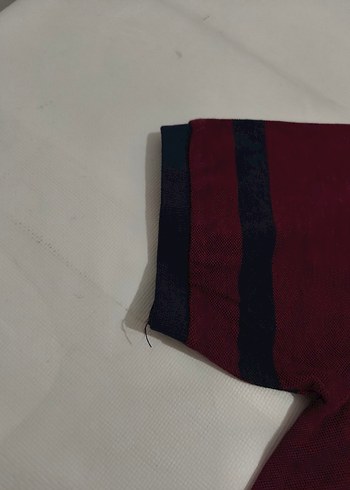 Bordo Gri Erkek kısa Kollu Polo Tişört - Görsel 2